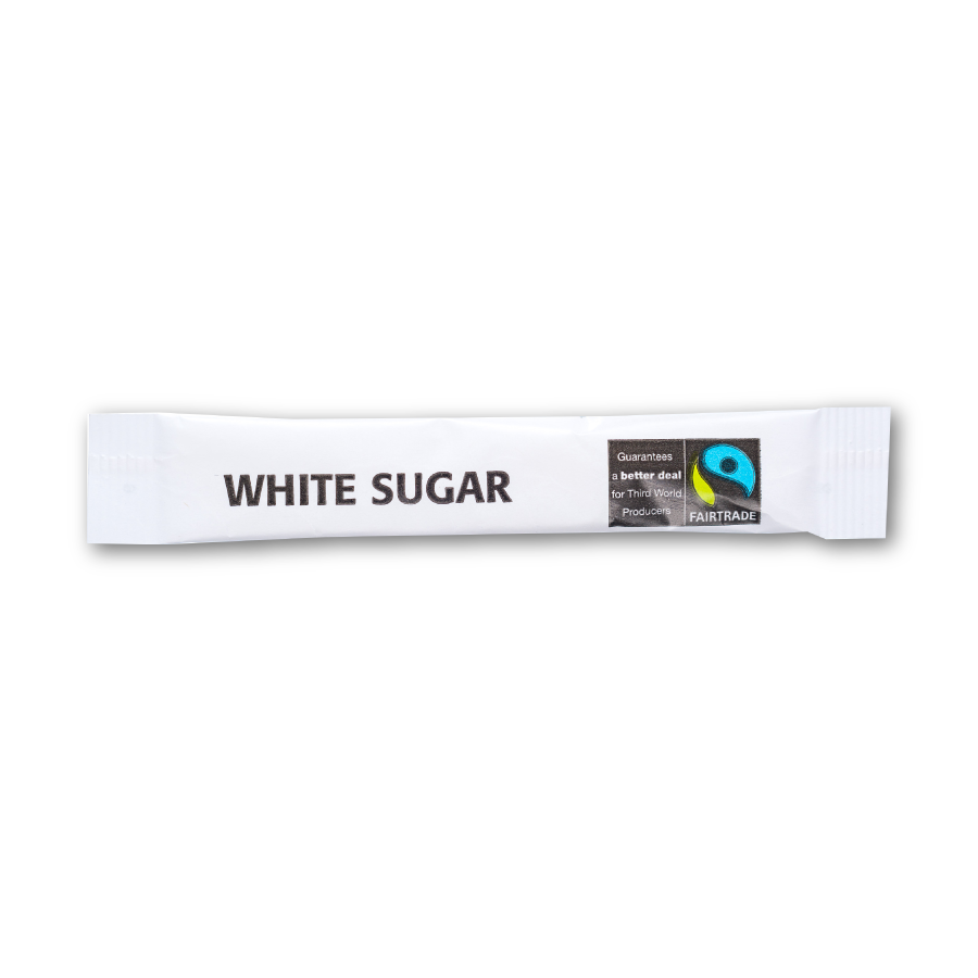 Fairtrade White Sugar Sticks - 1000 x 3gm