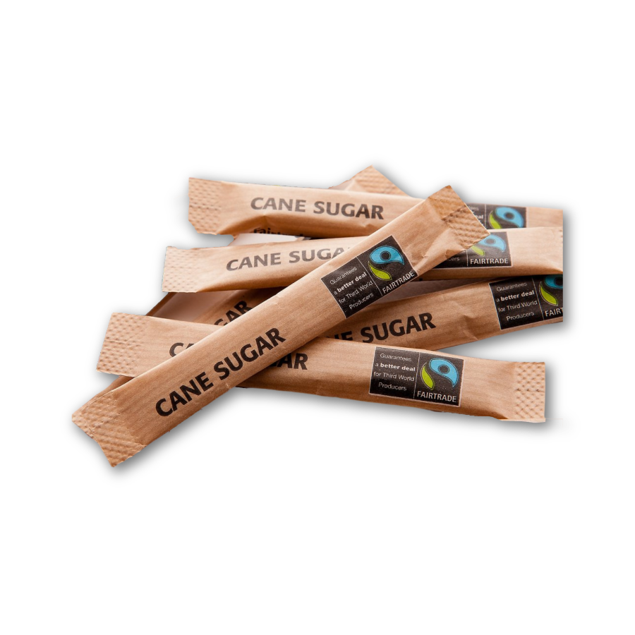 Fairtrade Brown Sugar Sticks - 1000 x 3gm